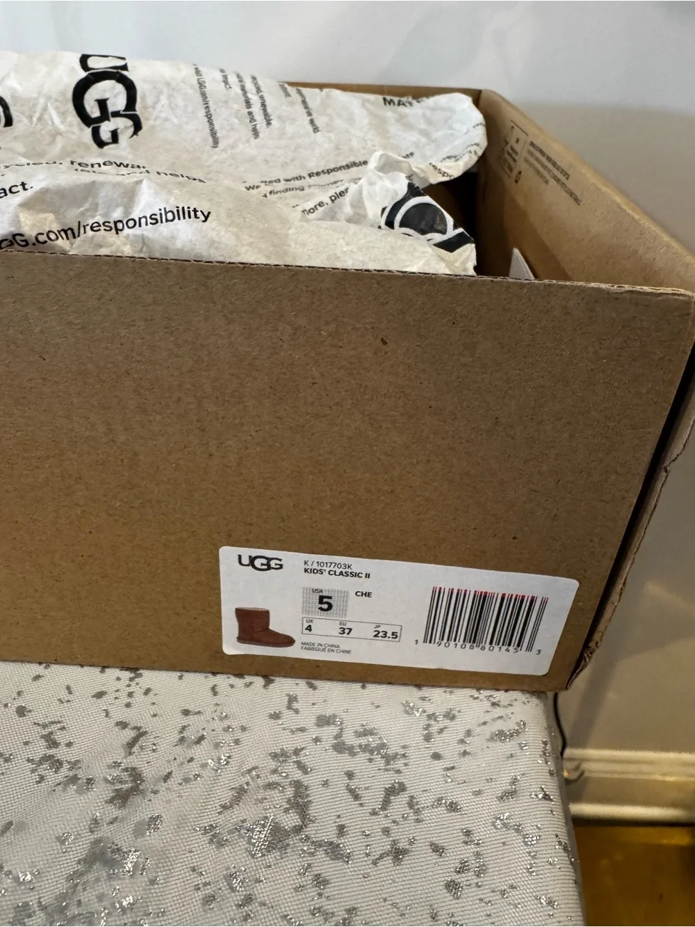 UGG Kids Classic II Chestnut Short Boots